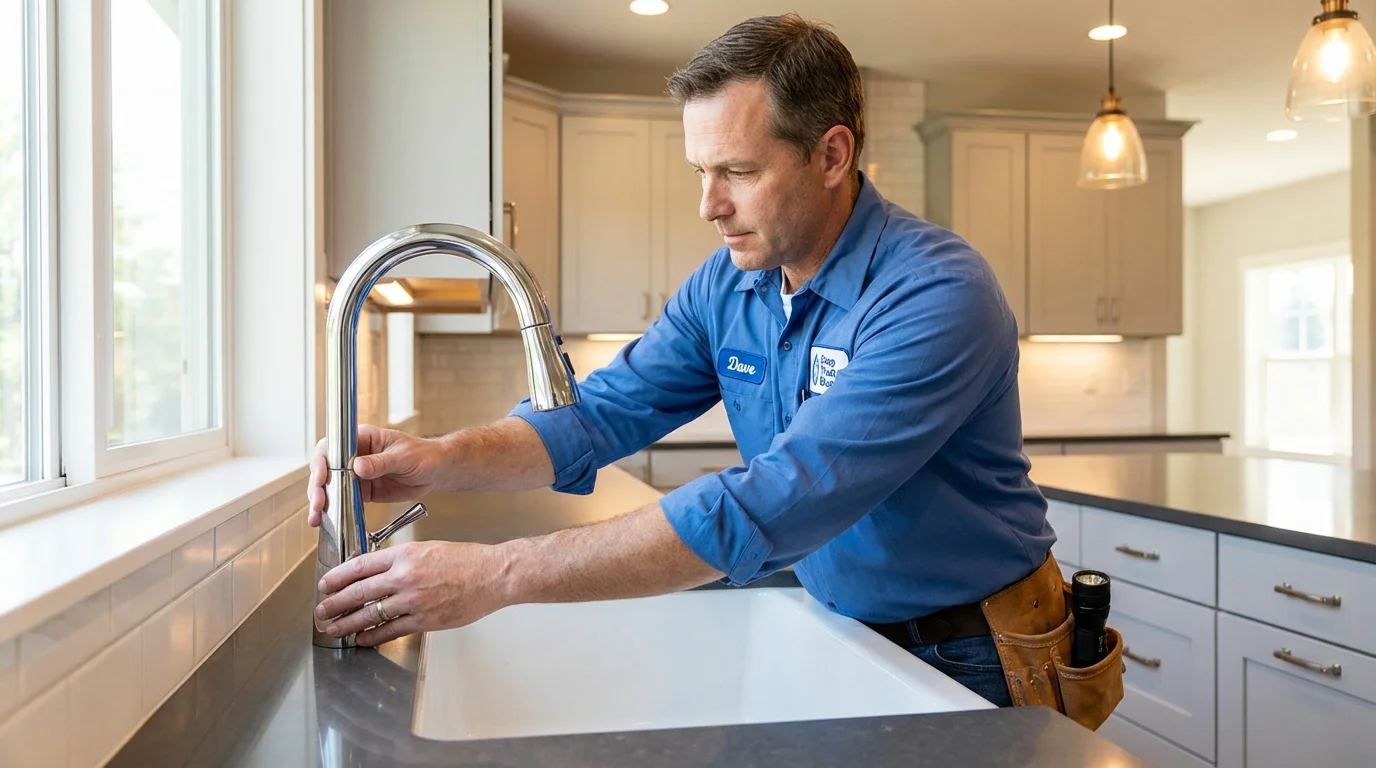 Kitchen faucet installation by Johns Plumbing LLC in Sophia
